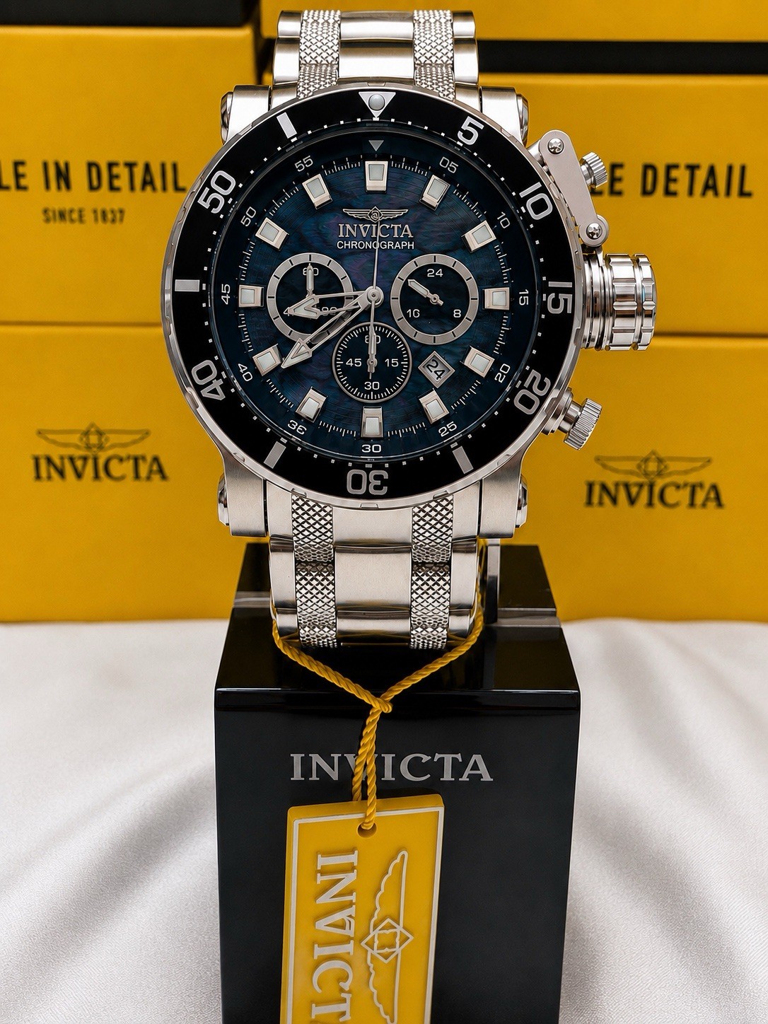 Invicta Coalition Forces 49753 Men’s Chronograph Blue Gray Mother of Pearl Dial