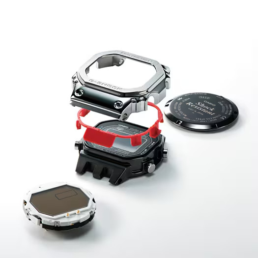 NEW CASIO G-SHOCK GMW-B5000D-1JF Silver Stainless Steel Bluetooth Men’s Watch