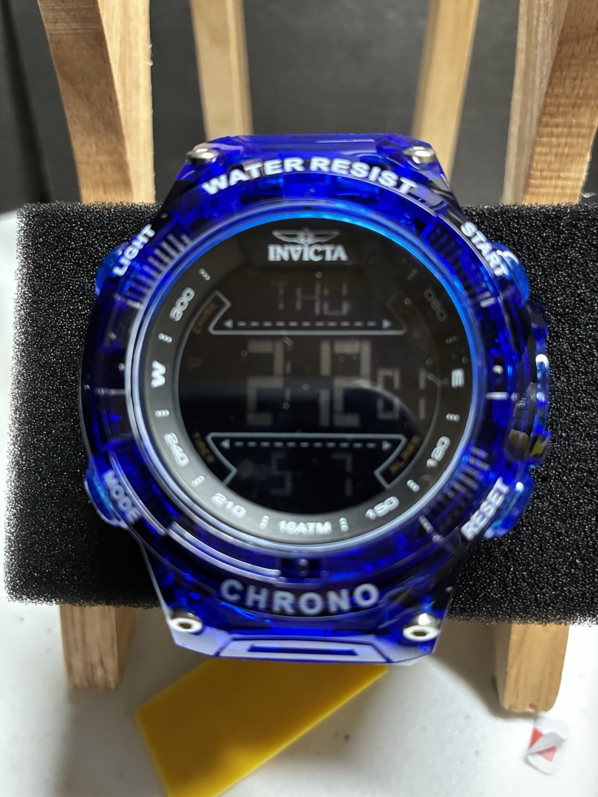 Brand New Invicta Burnout Transparent Blue Chronograph Wristwatch 49048