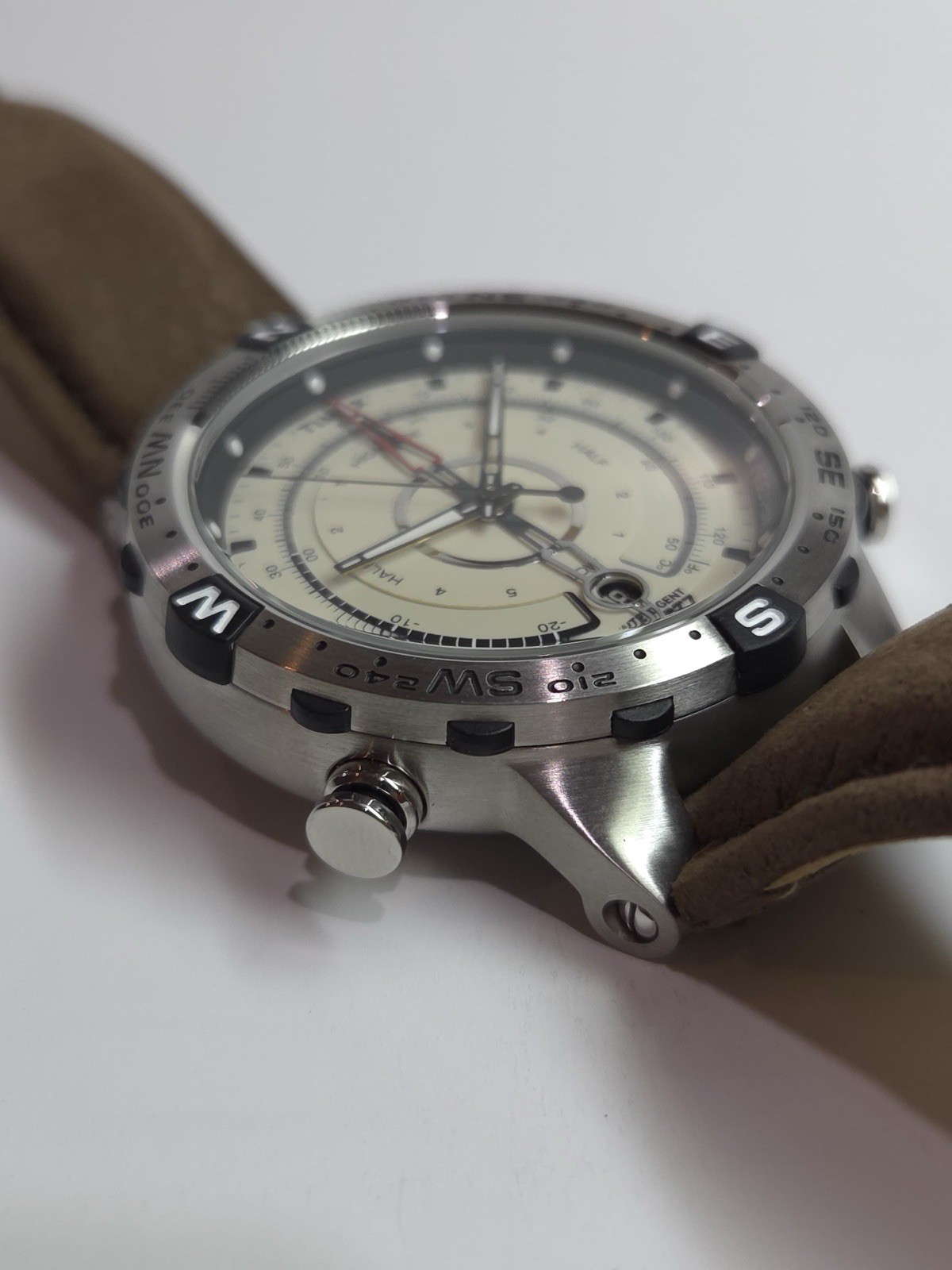 Timex Expedition T2N721 Compass Tide Temperature 100M Brown Strap Watch