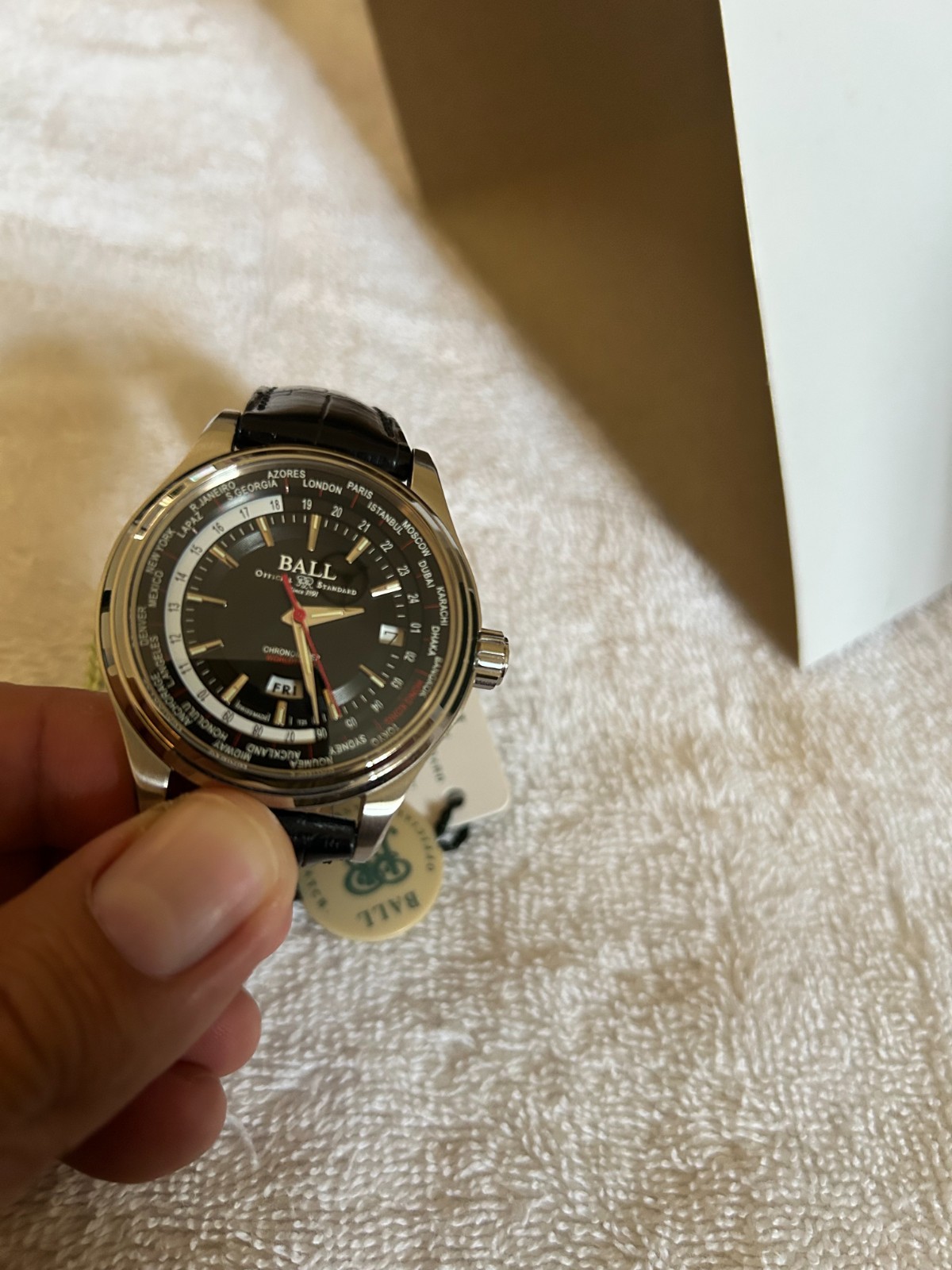 Ball Trainmaster World Time Automatic Chronometer Black Dial Men’s Watch COSC.