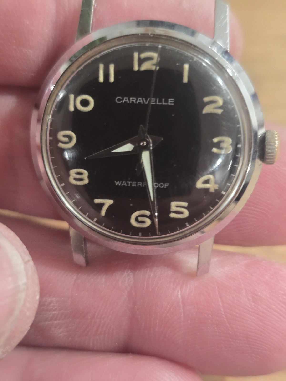 Wyler-Incaflex Military Style Black Dial 1970/1 1162 Running Wow