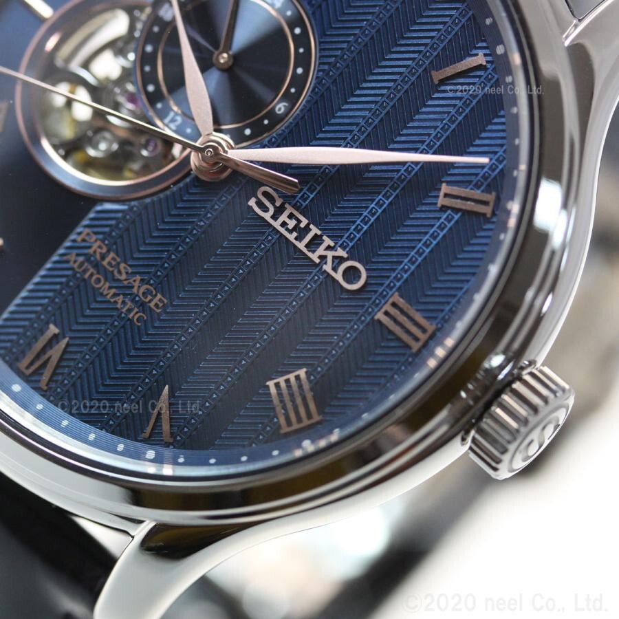 SEIKO PRESAGE Basic SARY187 Blue Automatic See-through Back Men’s Watch New F/S
