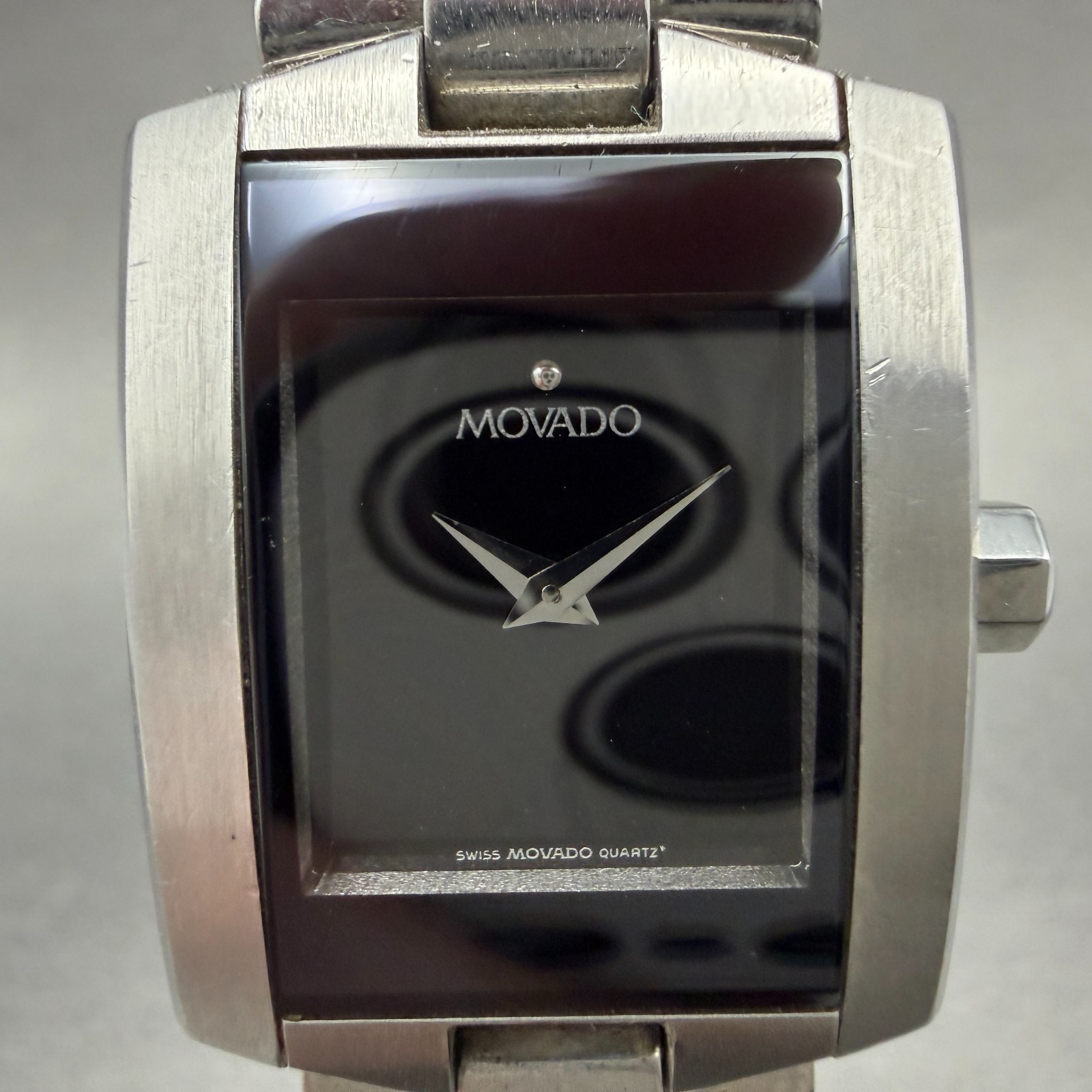 Movado Eliro Watch Women 22mm Black Dial Stainless Steel 84 C1 415 New BatteryZZ