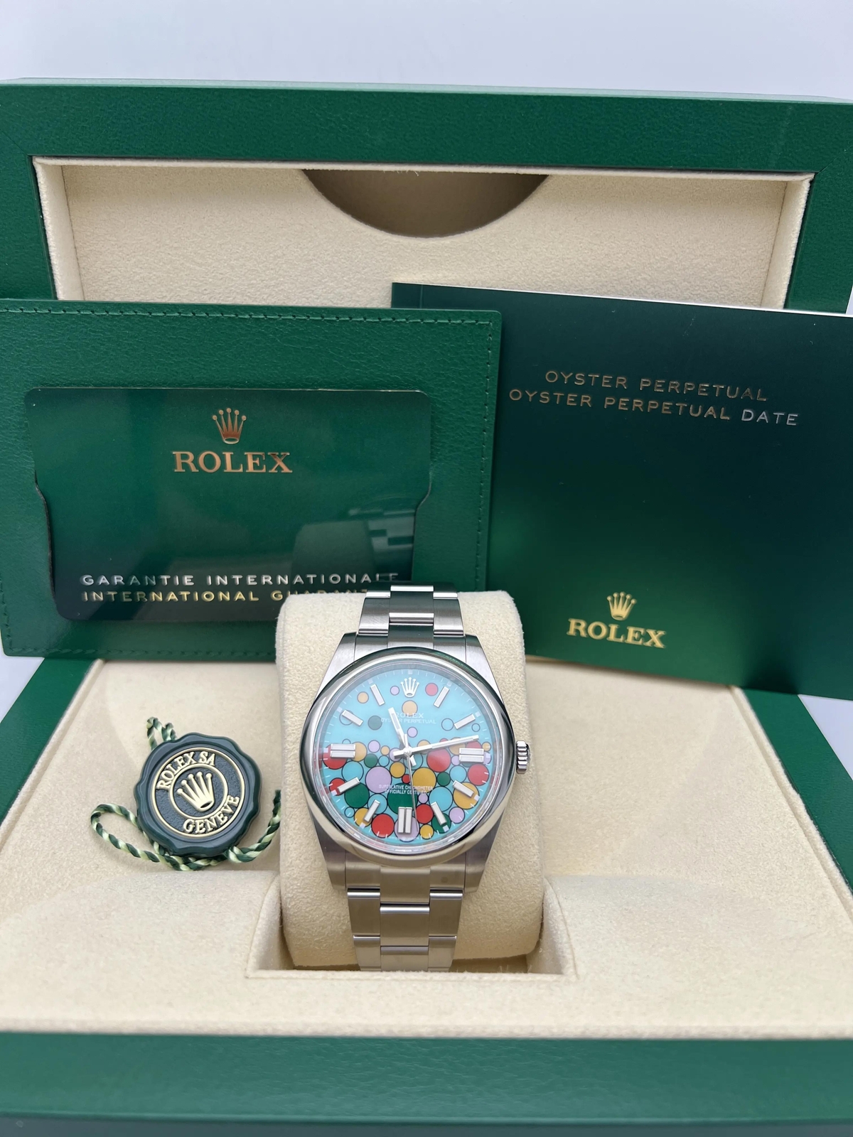 Rolex Oyster Perpetual 36 126000 Custom Celebration Dial Box Papers + Original