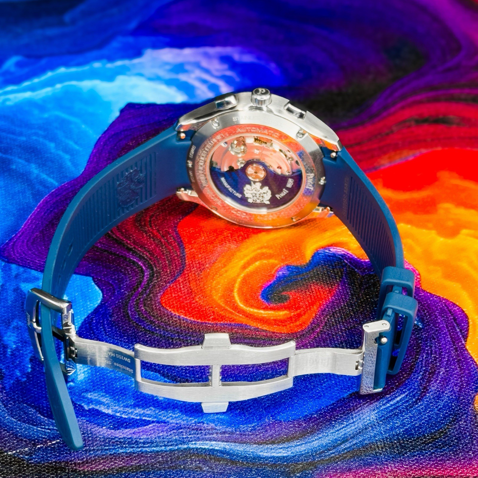 Piaget Polo Chronograph “Blue Panda” Complete Set Limited Edition G0A46013