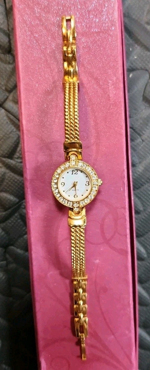 Vintage Jules Jurgensen Gold Ladies Quartz Bracelet Watch Tested New Battery