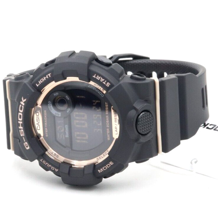 New Casio G-Shock Steptracker Black/Rose Gold Bluetooth Watch 45mm GMDB800-1 $99