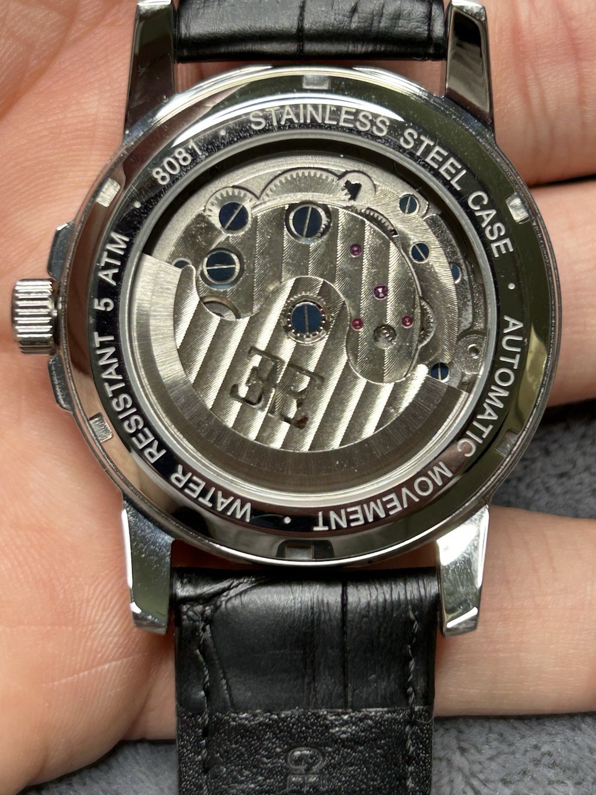 Thomas Earnshaw Earnshaw 1805 Automatic Silver Dial Black Leather Strap 50m