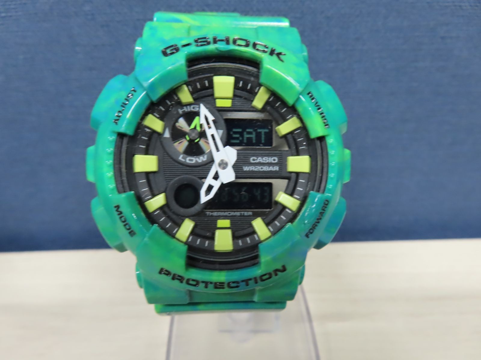 CASIO G-SHOCK GAX-100MB Green Digital Watch Used Japan