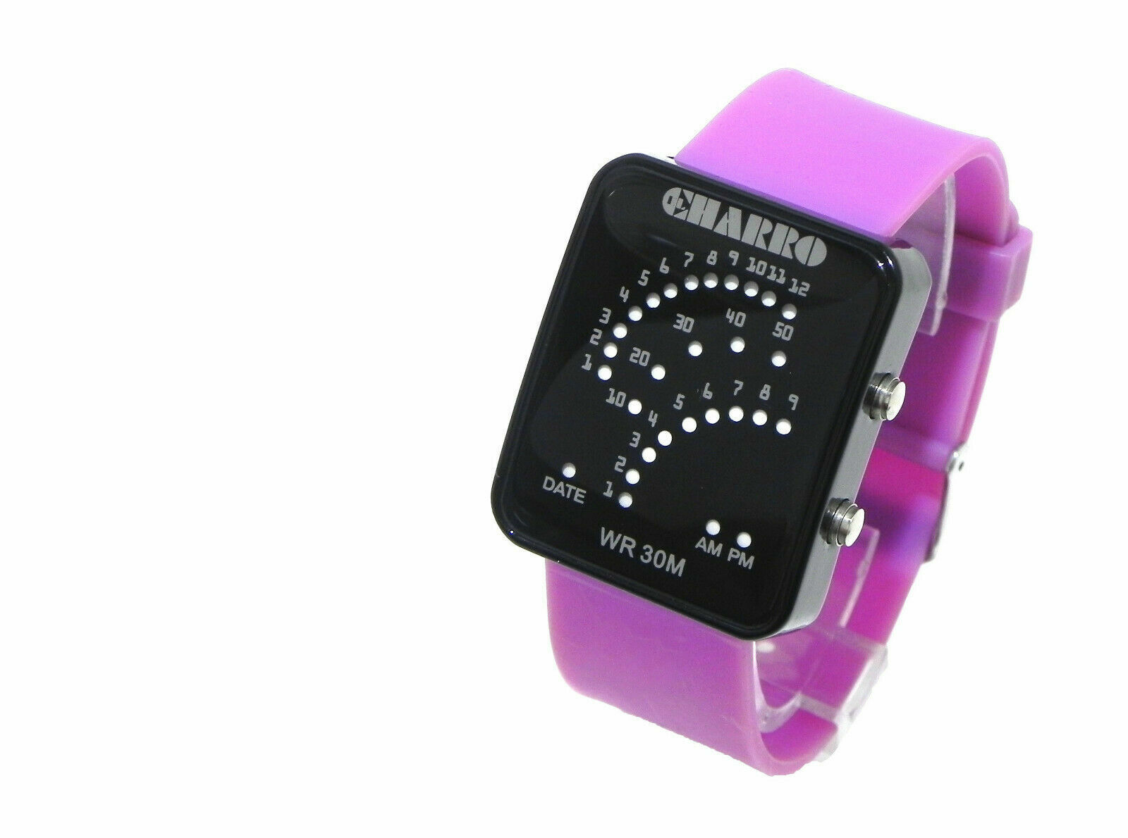 EL CHARRO PURPLE SILICONE MULTIFUNCTION DIGITAL WATCH (CH10921VI) NEW