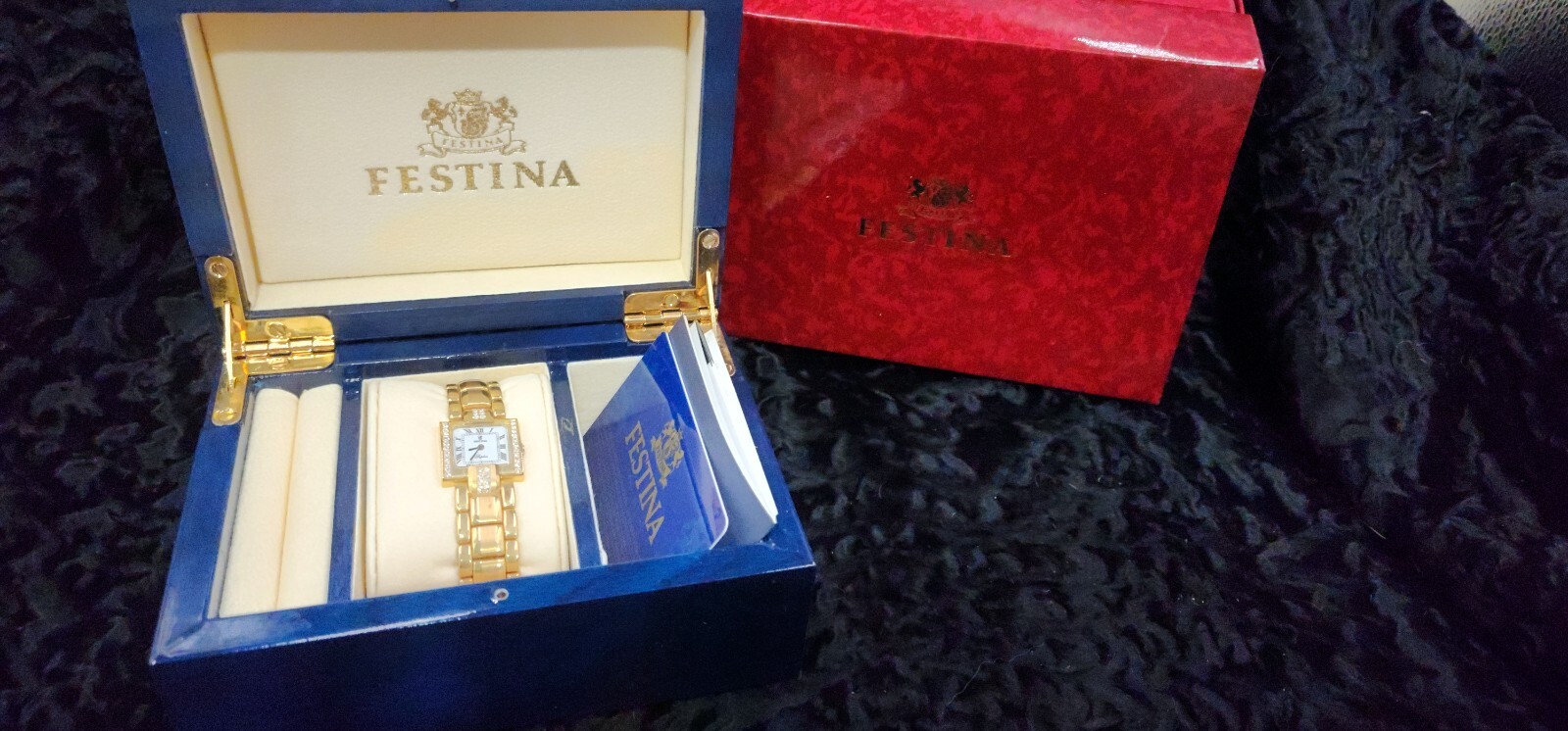 Festina Solid 18k Gold With Diamonds Wrist Watch 💎 Very Rare 50 Grams