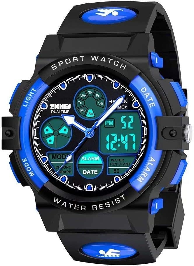 Multi-Function Kids Sport Watch with EL Night-Light – Perfect for Ages 5-16