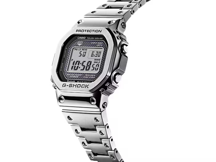 NEW CASIO G-SHOCK GMW-B5000D-1JF Silver Stainless Steel Bluetooth Men’s Watch