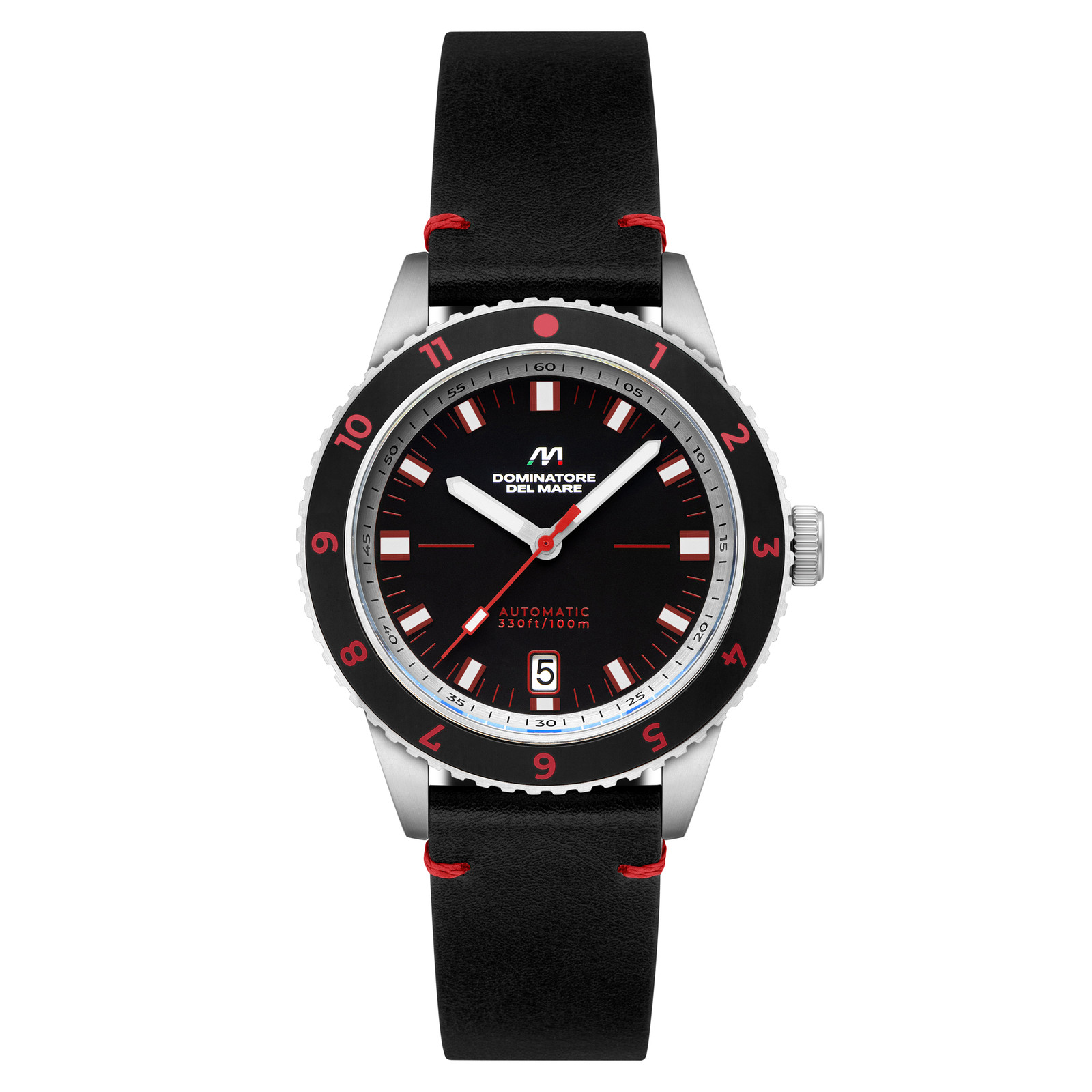Tropea Automatic Black / Black Leather | Black Dial Wristwatch DD-8026-02