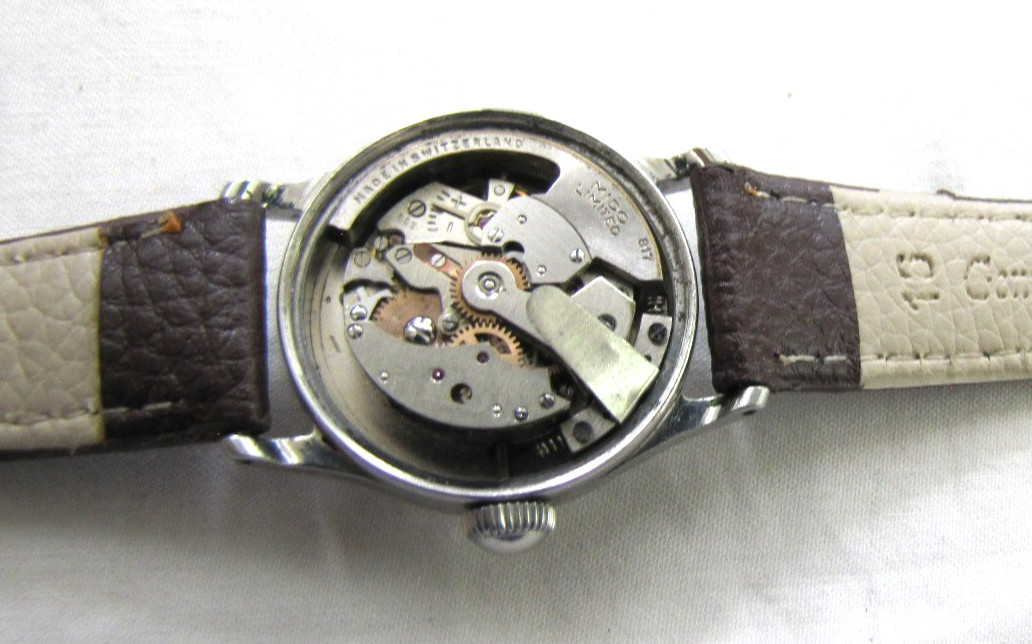 MIDO MULTIFORT SUPER AUTO RM220 SS SCRBK WP 17J MOD 817 BUMPER 2 TONE MILIT DIAL