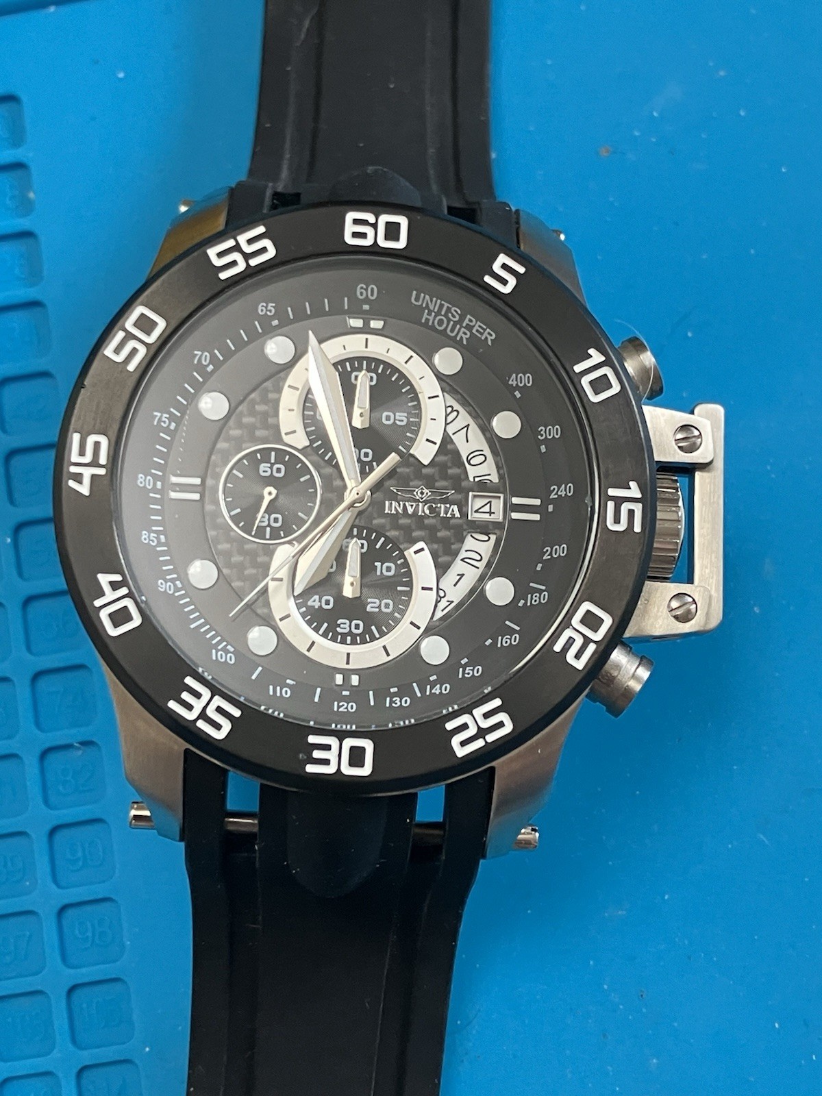INVICTA 19251 Men’s 51mm I-Force Quartz Chrono Black Polyurethane Strap Watch