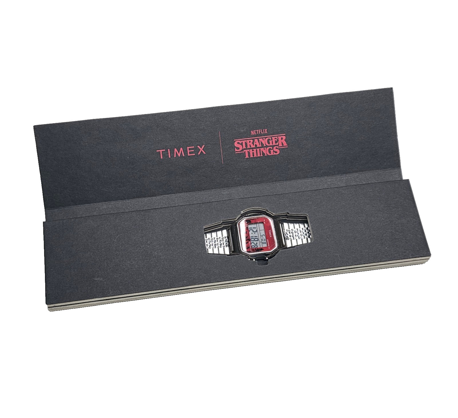 Timex Stranger Things Digital Watch T80 34mm Stainless Steel TW2V50900 RARE!