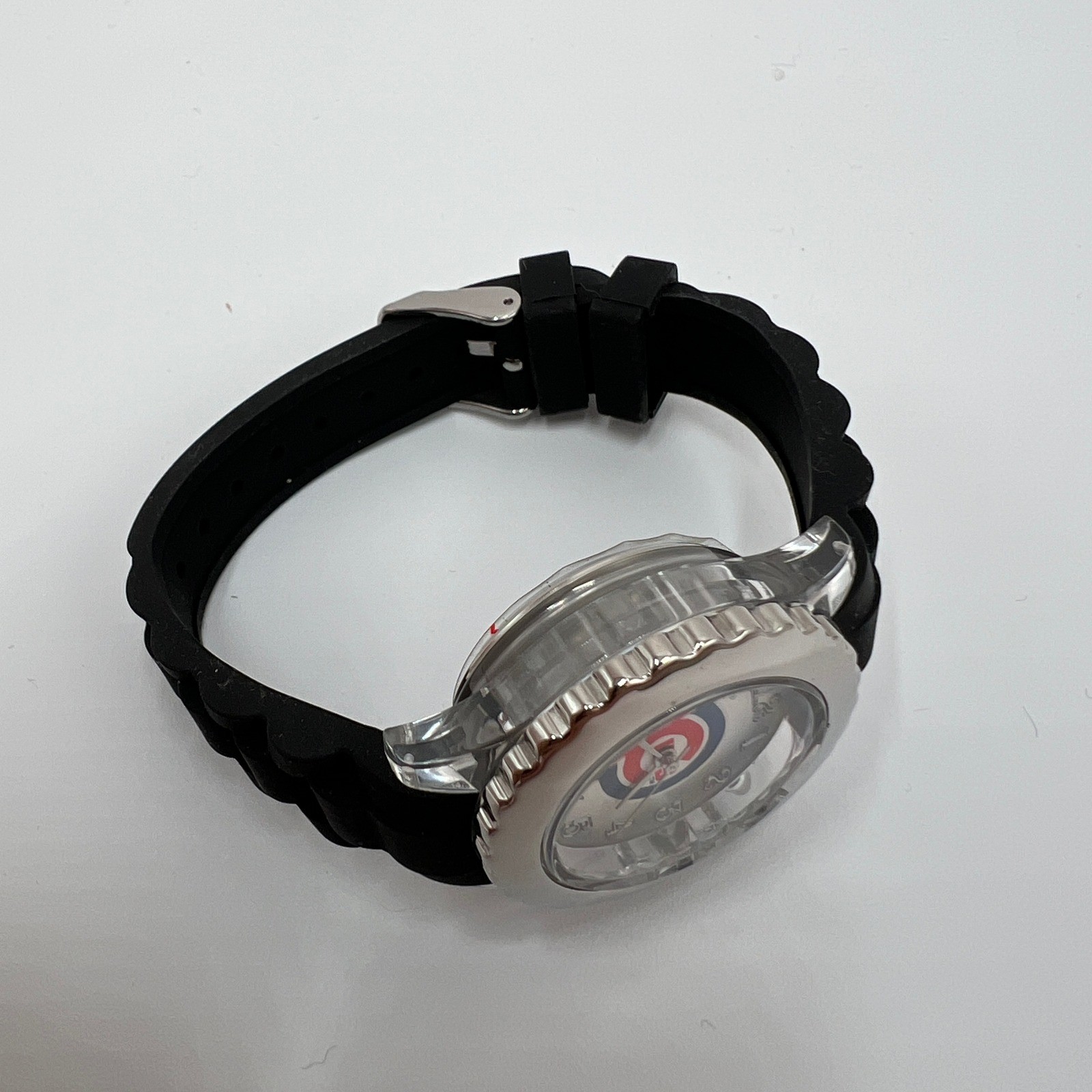 Game Time MLB Chicago Cubs Flash Watch Black Silicone Strap Light Up Dial