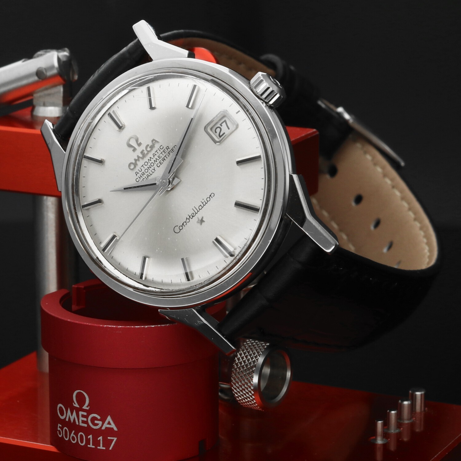 1963 Omega Constellation Automatic 168.005 Dog Leg Cal.561 Original Silver Dial
