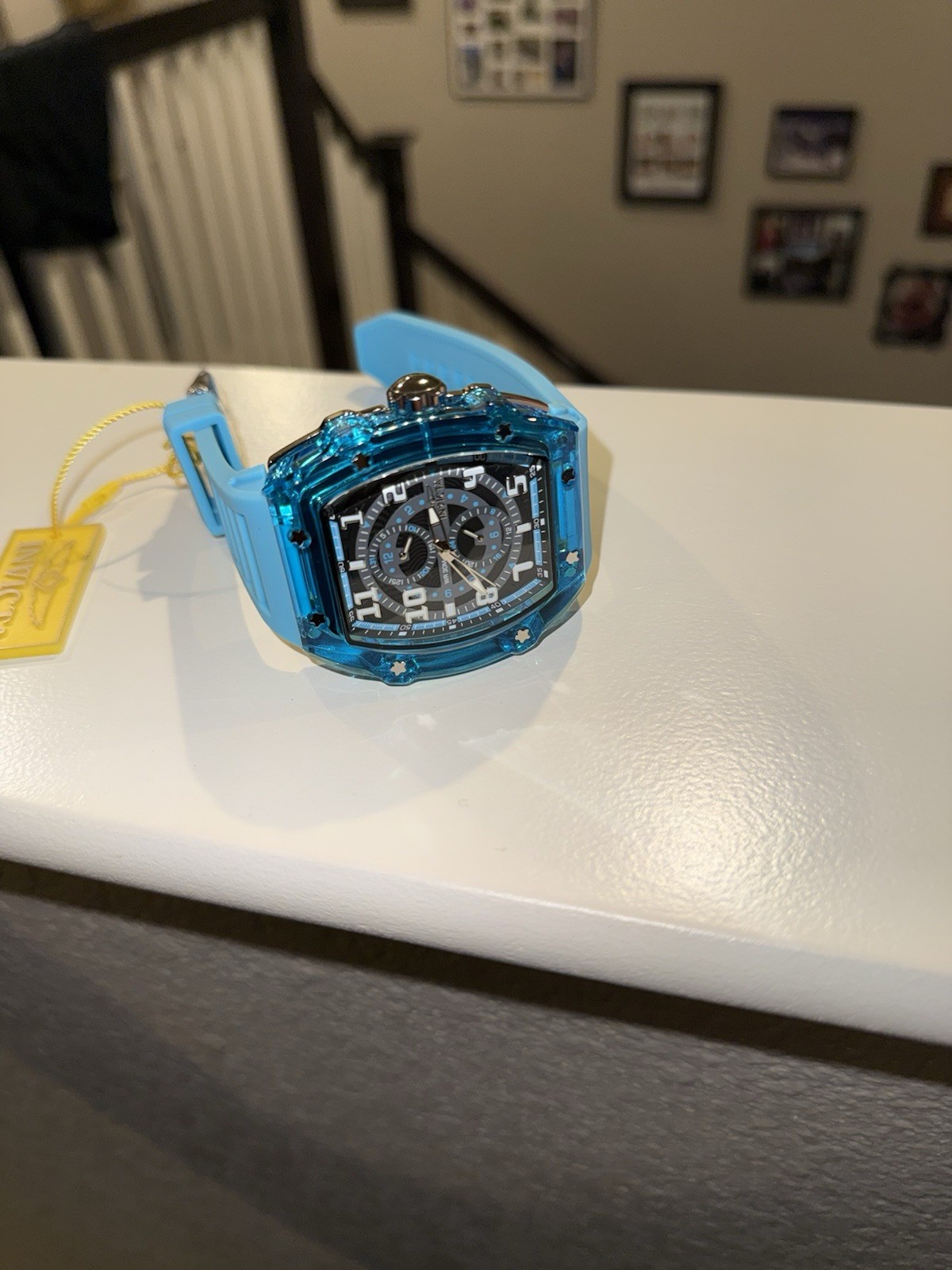 🔥🔥 NEW!! Invicta Racing CYCLONE Men’s PODIUM WATCH – 48.5mm Blue, Silver 48444