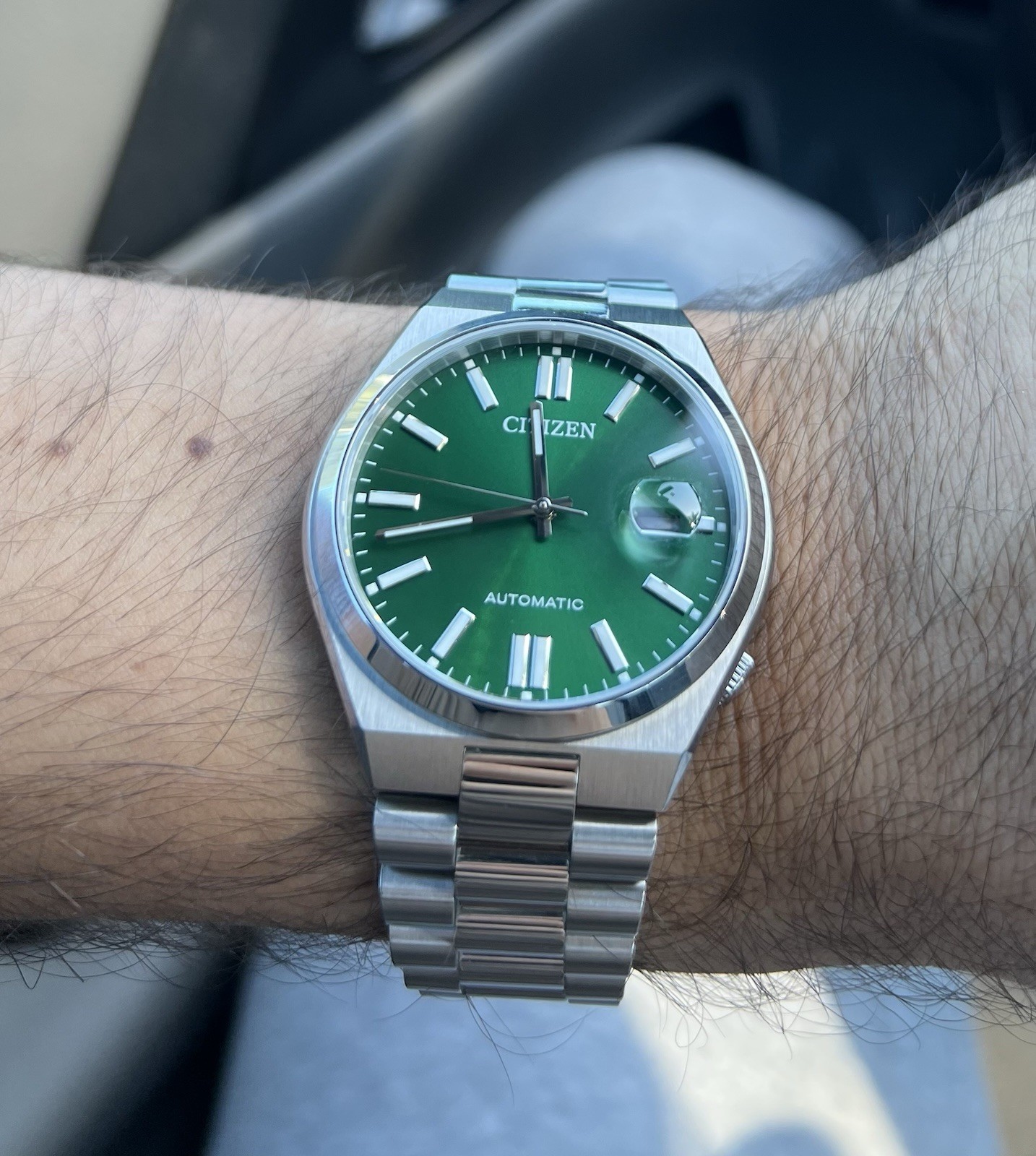 Citizen Tsuyosa 40mm Automatic Men’s Stainless Steel Green Dial Watch NJ0150-81X