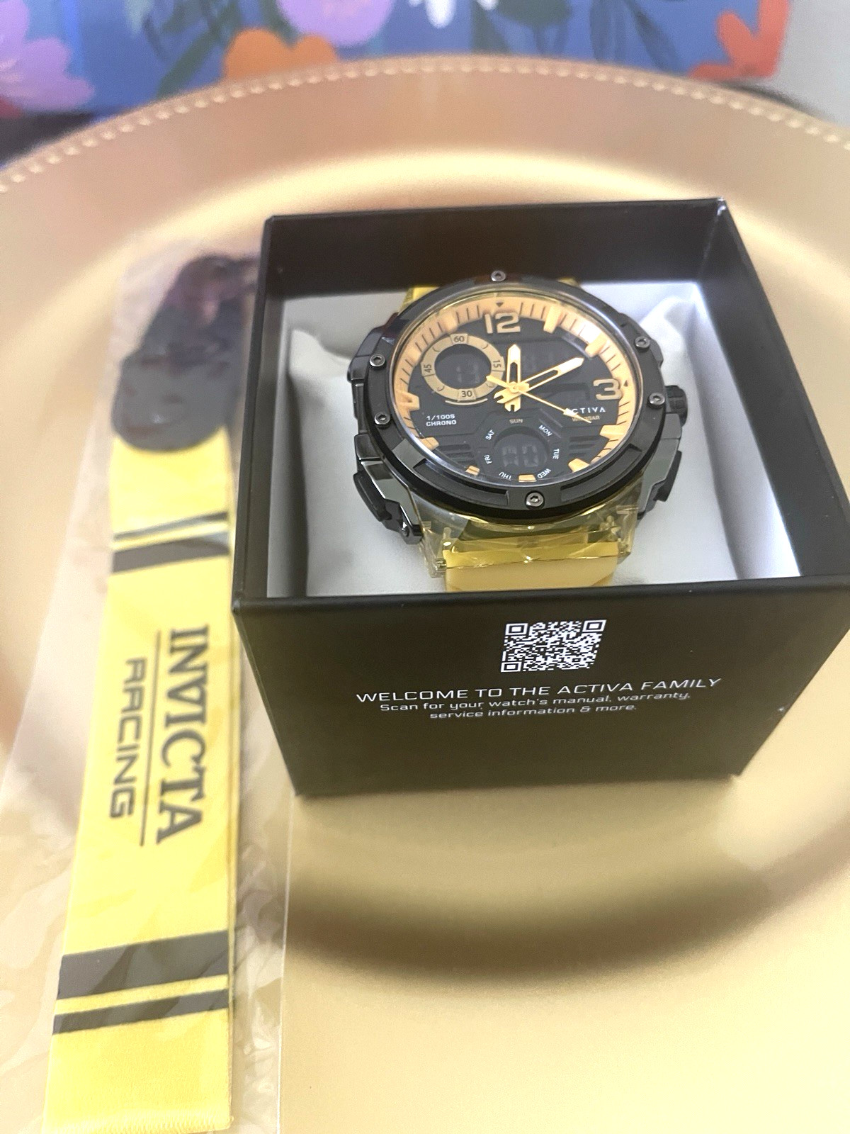 Activa X Invicta ACW8118-001 Men’s Digital Sport Watch 51mm Yellow Black New