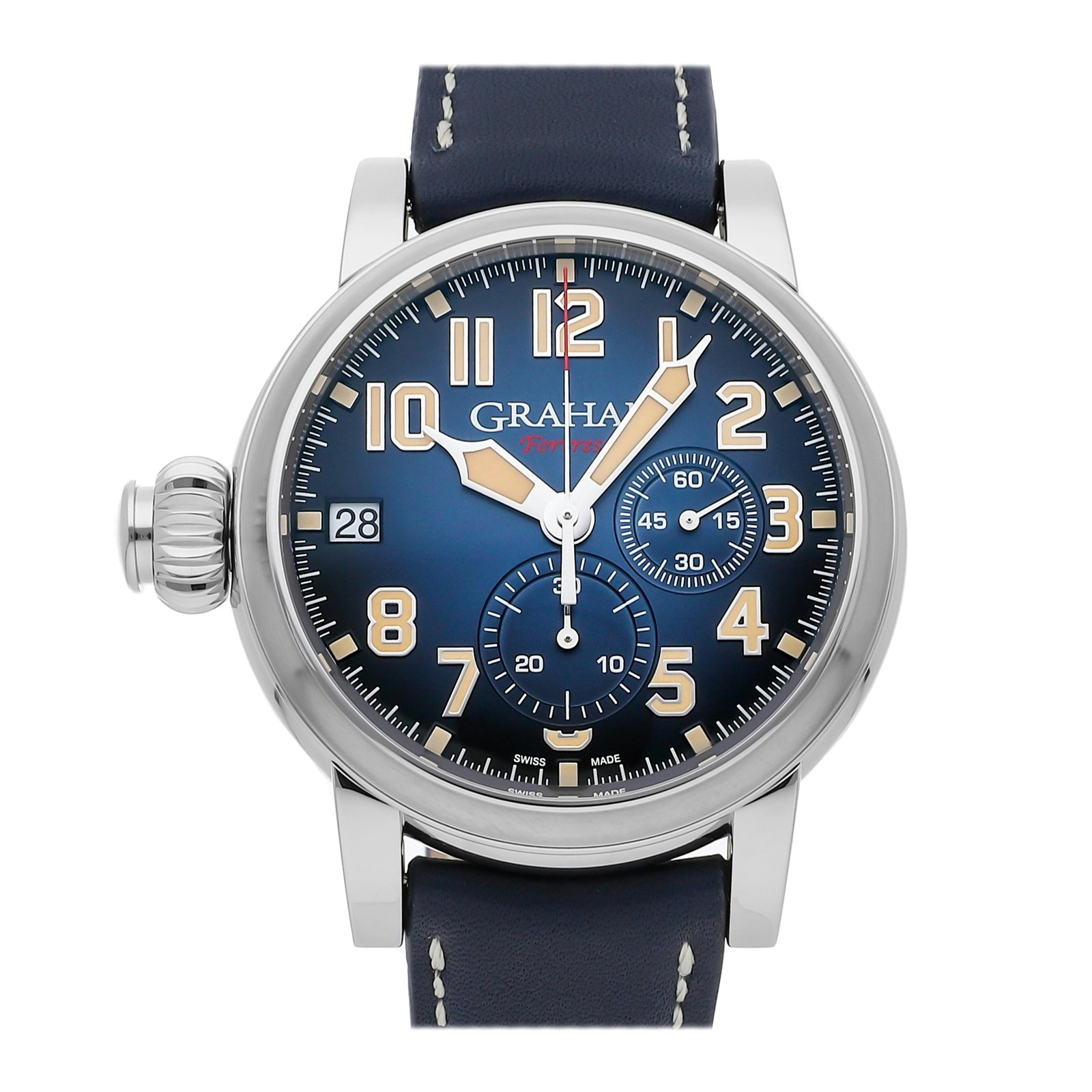 Graham Fortress Left Hand Limited Edition Steel Auto 47mm Blue 2FOAS.U01A.L129B