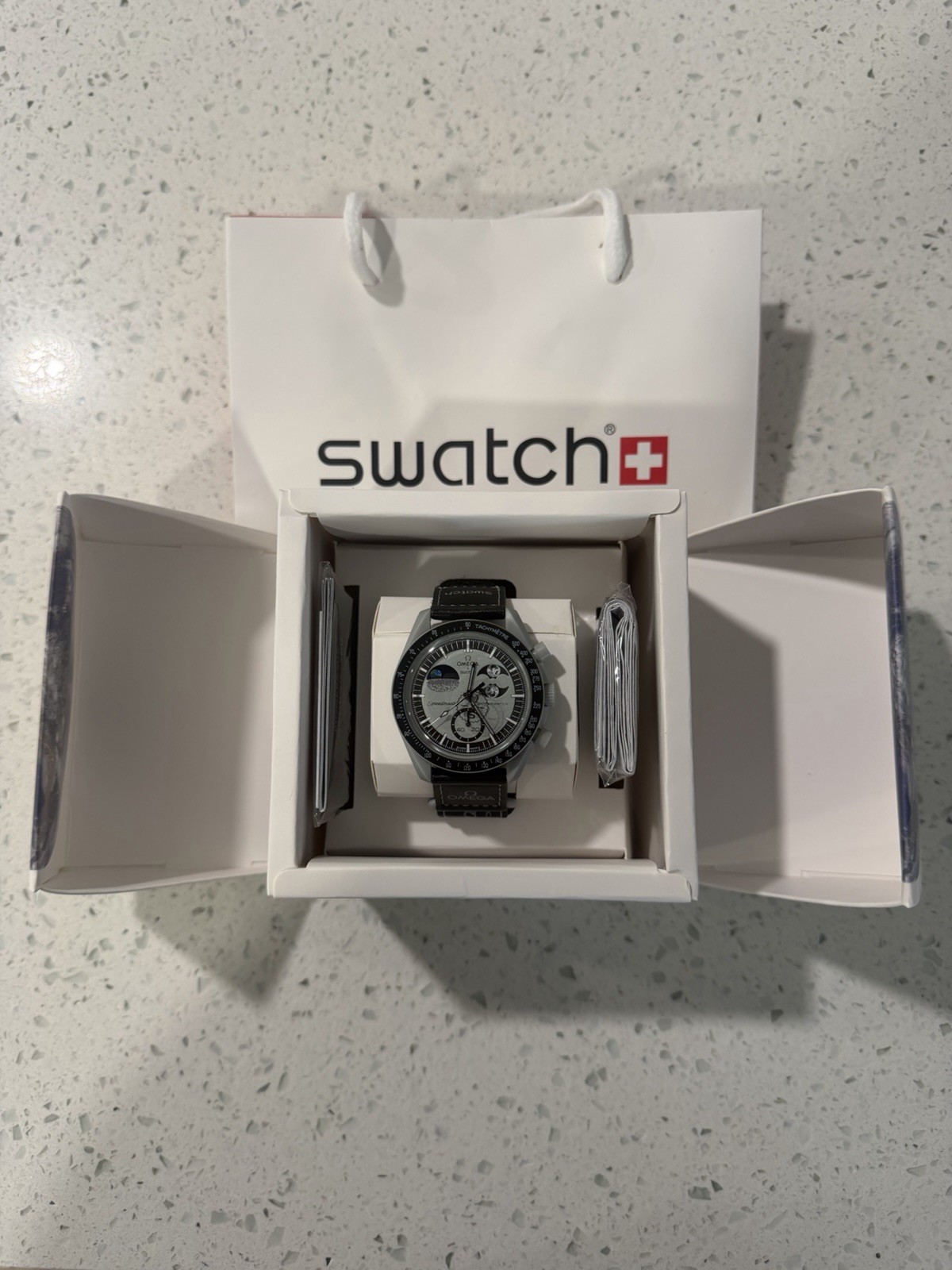 Swatch Mission to Earthphase Bioceramic Chronograph Tachymeter Quartz 42mm