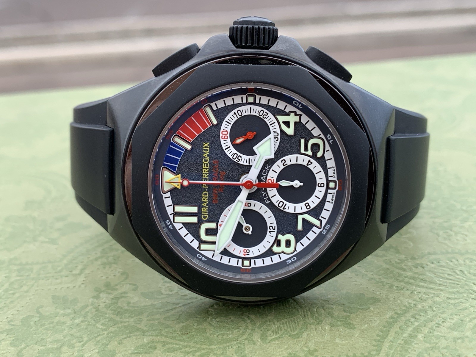 Girard Perregaux Laureato Flyback BMW Oracle Racing Titanium 46mm Watch 80175