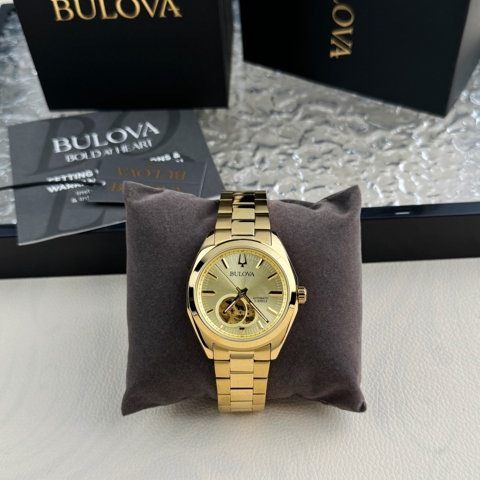 Bulova Classic Surveyor Automatic Champagne Dial Men’s watch 97A182