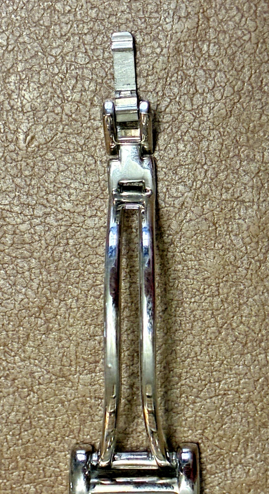Anne Klein Silver Tone Rectangular Watch Bracelet Fold Over Clasp – WORKS – MINT