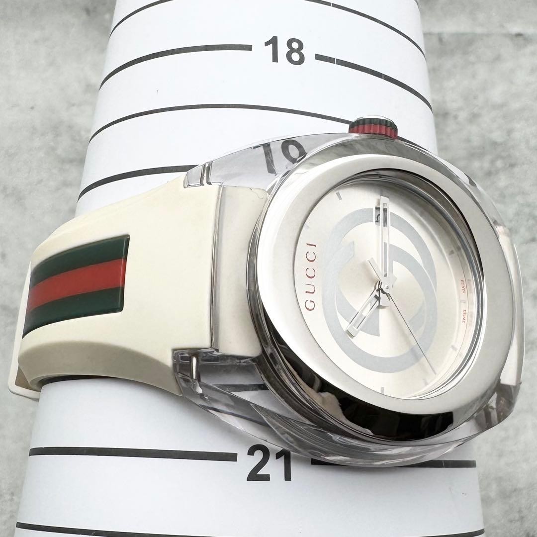 Gucci Sync 137.1 Silver Watch Web Stripe Ships from Japan