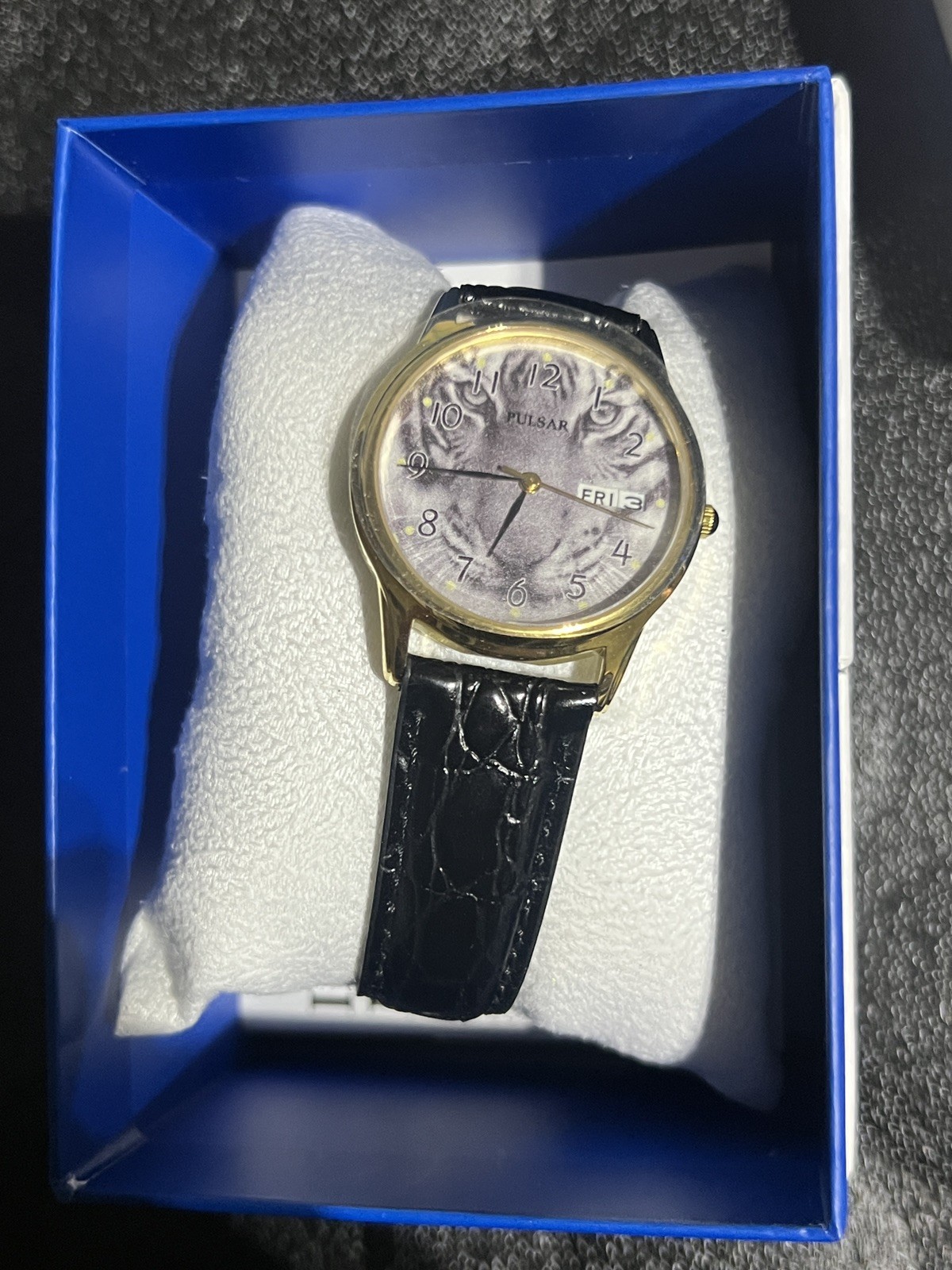 Pulsar PXN080 Tiger Face Wrist Watch for Men Mineral Crystal