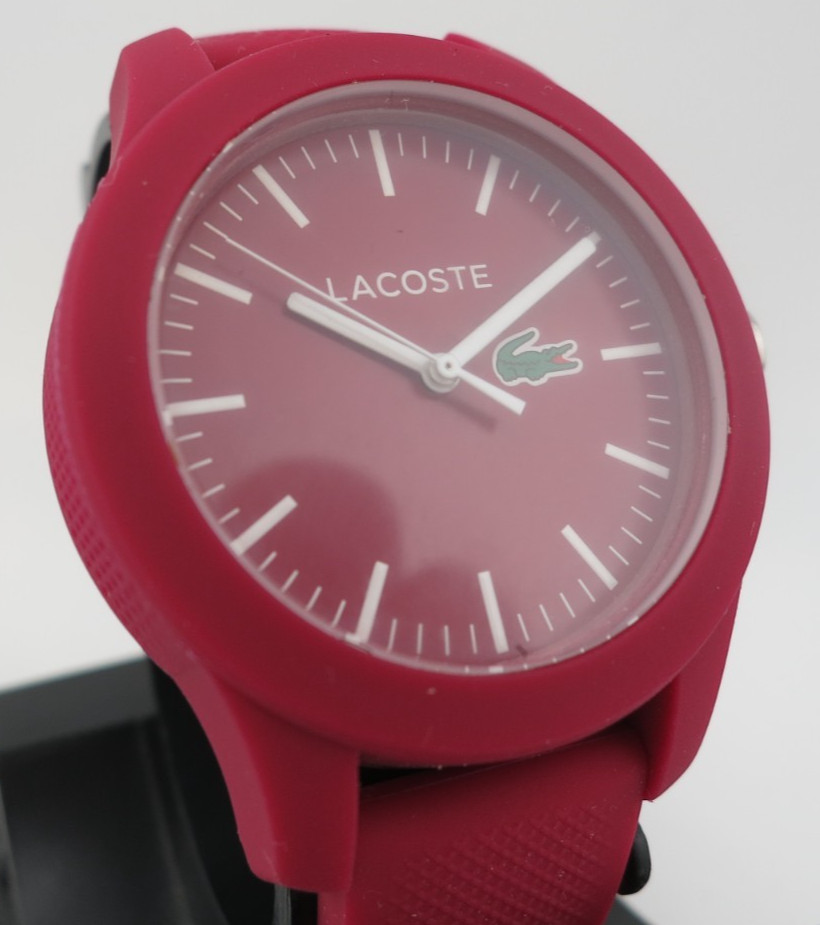 Lacoste 12.12 Cranberry Pink Ladies Quartz Watch – 2000957 – New Battery