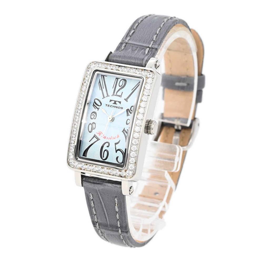 TECHNOS T9935SI Quartz Analog Light Blue Gray