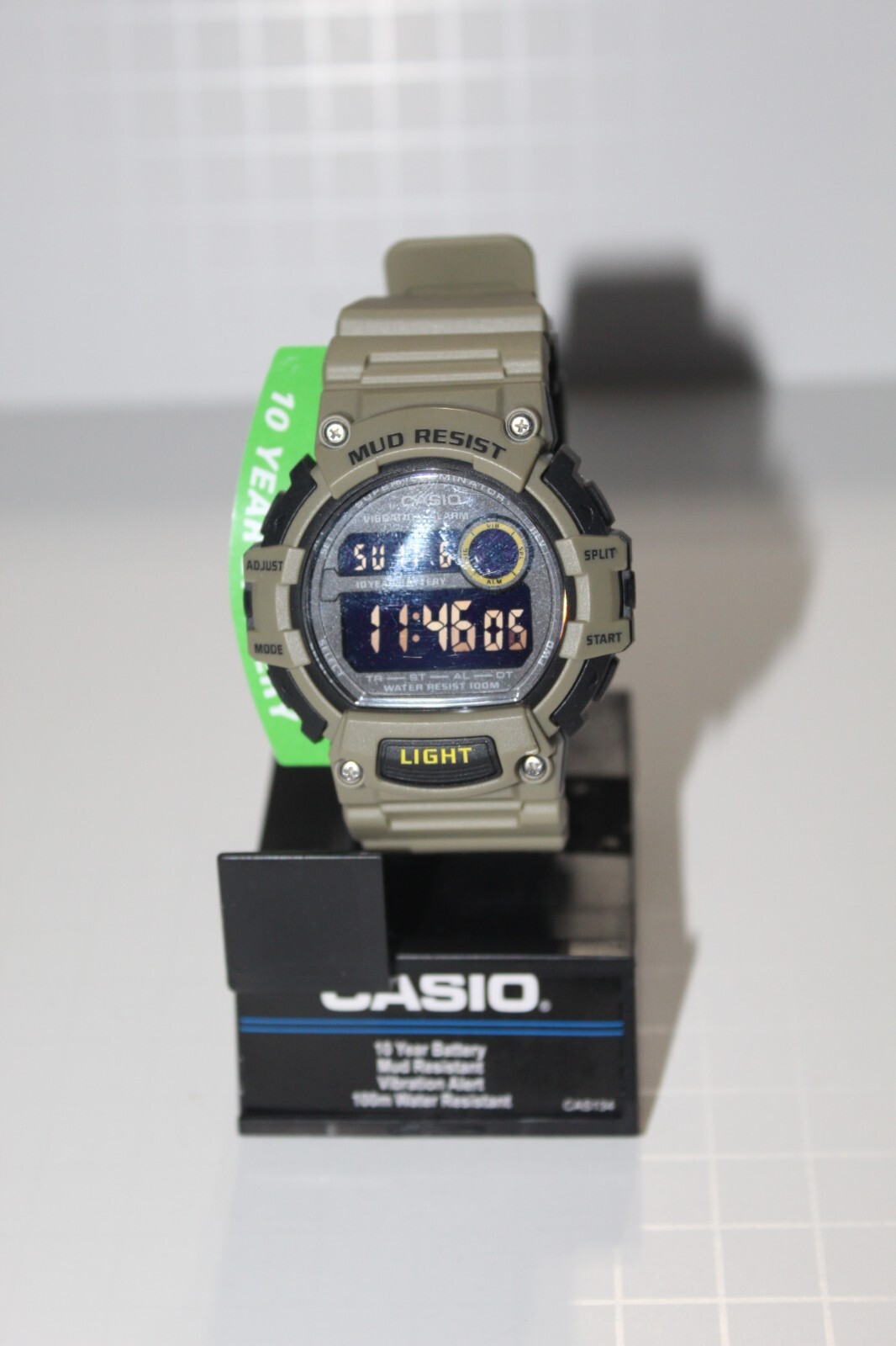 Casio Men’s Quartz Mud Resistant Black Resin Band 46mm Watch TRT110H-5BV