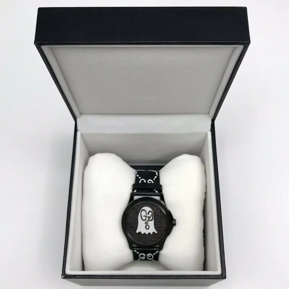 GUCCI TIMELESS GHOST WATCH – YA1264018 – QUARTZ BLACK DIAL LIMITED EDITION – NEW
