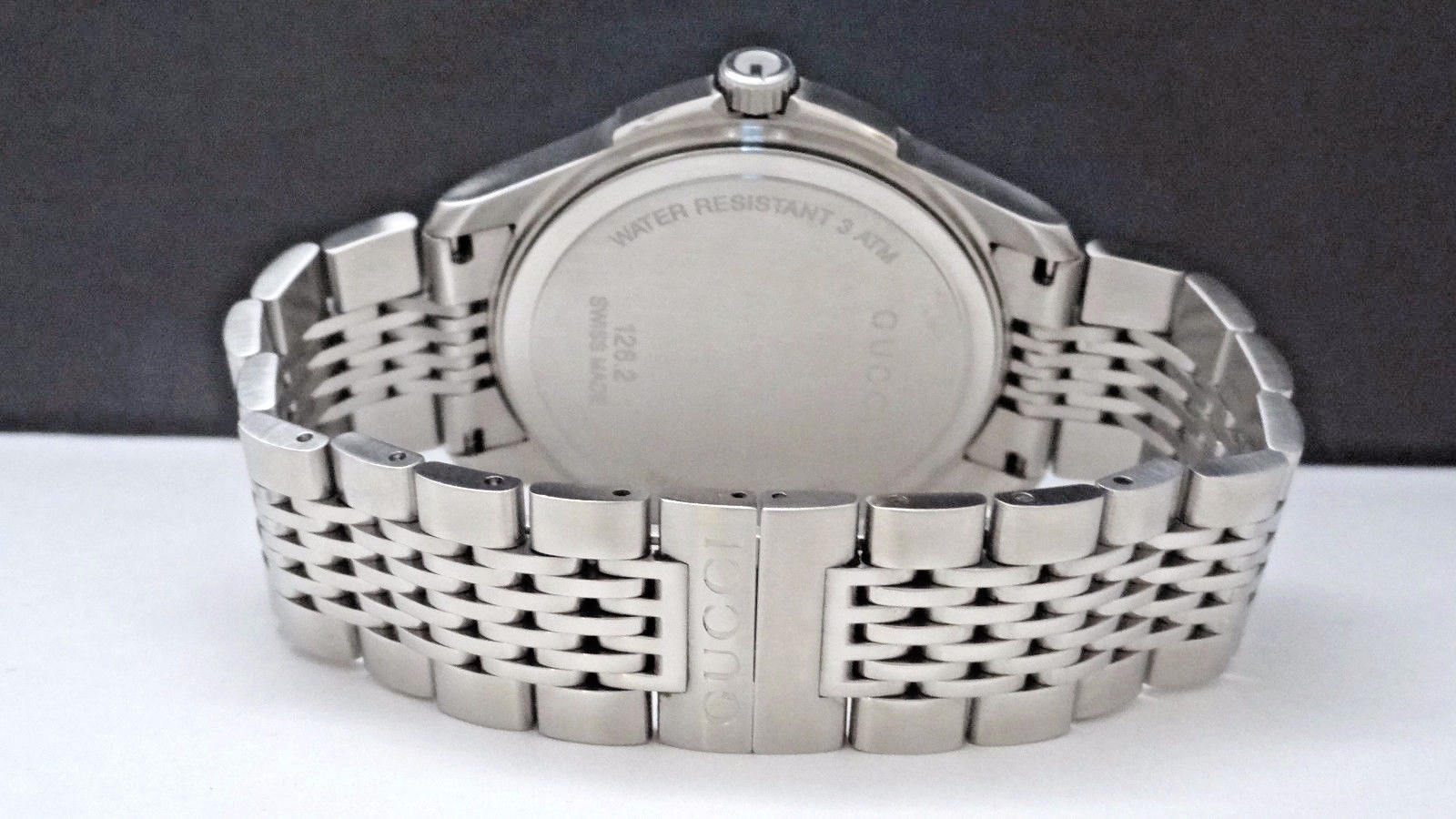 Gucci YA126201 Black Dial Date Stainless Steel 126.2 Series Men’s Watch