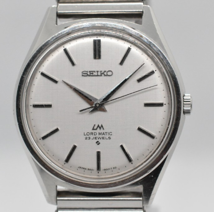 Vintage SEIKO Lord Matic LM 5601-9000 Linen Dial Men’s AT Watch [ EXC+5 ] Japan