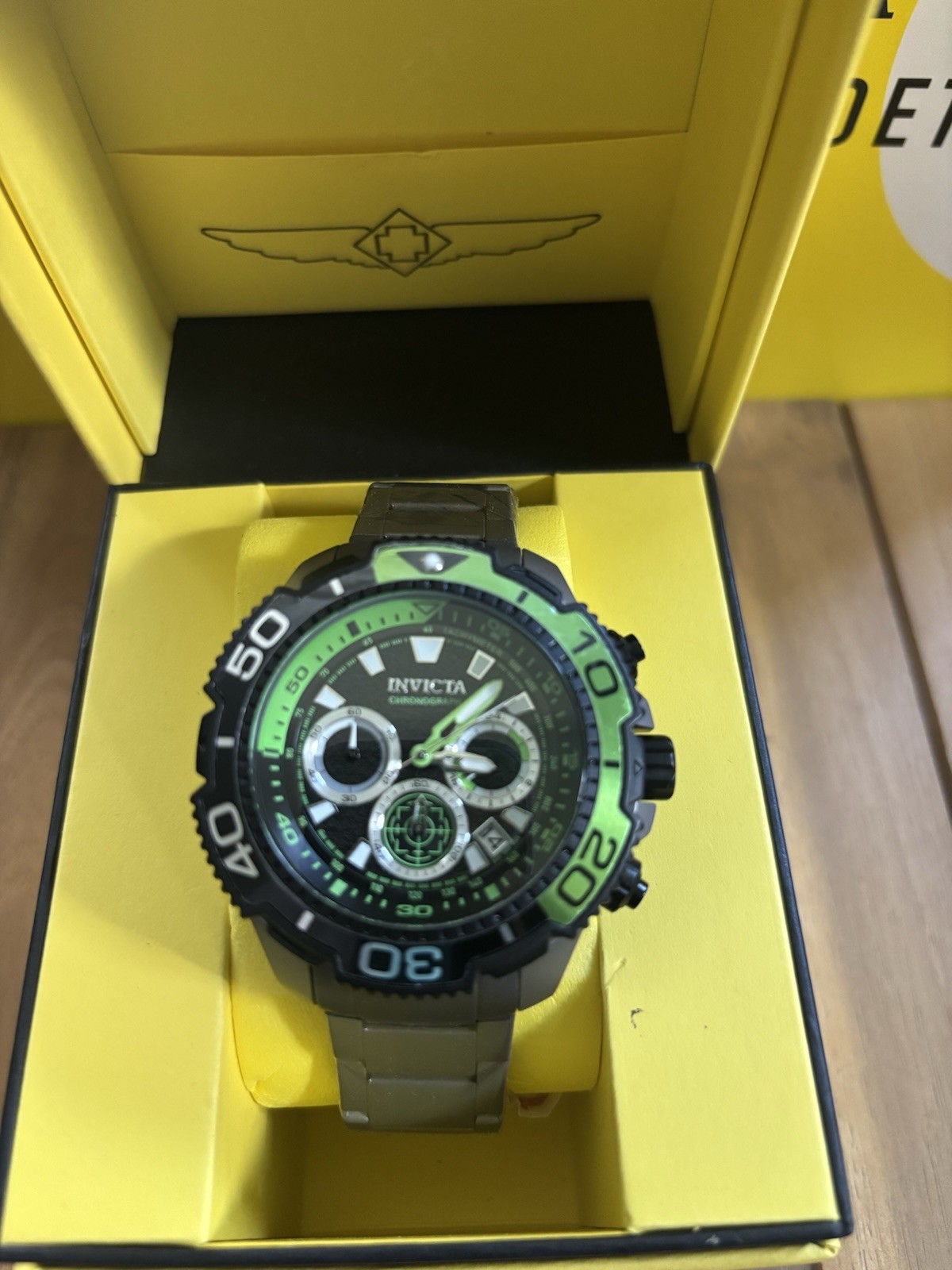 Invicta TI-22 Men’s Watch 43mm Green Titanium & Quartz Movement