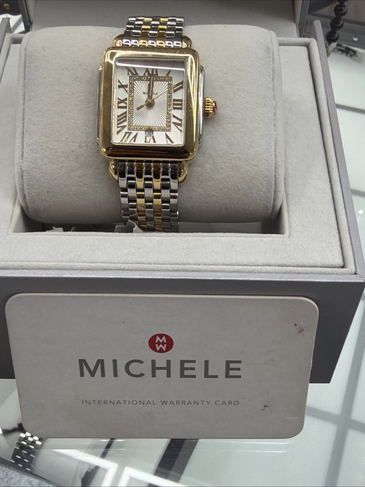 Michele Two Tone Diamond Watch