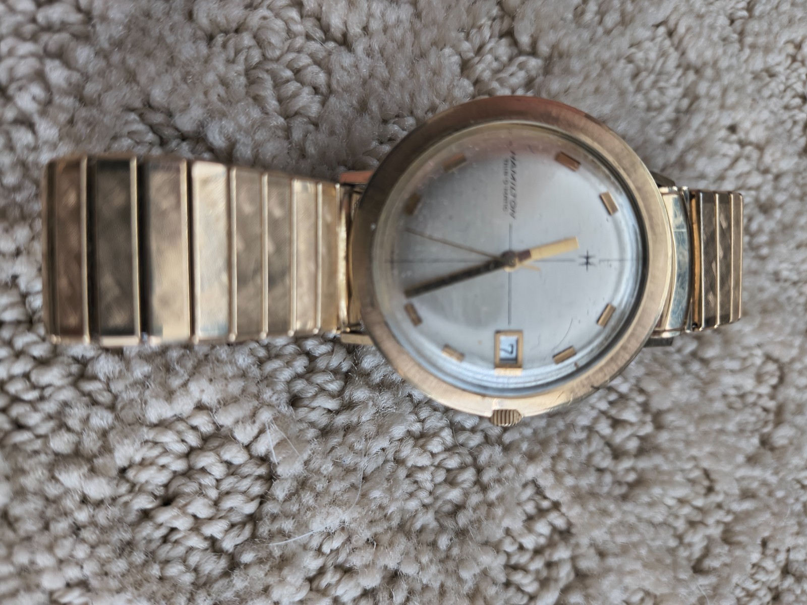 Vintage HAMILTON Thin-O-Matic Automatic 10k Gold Filled 34 om Date Watch Running