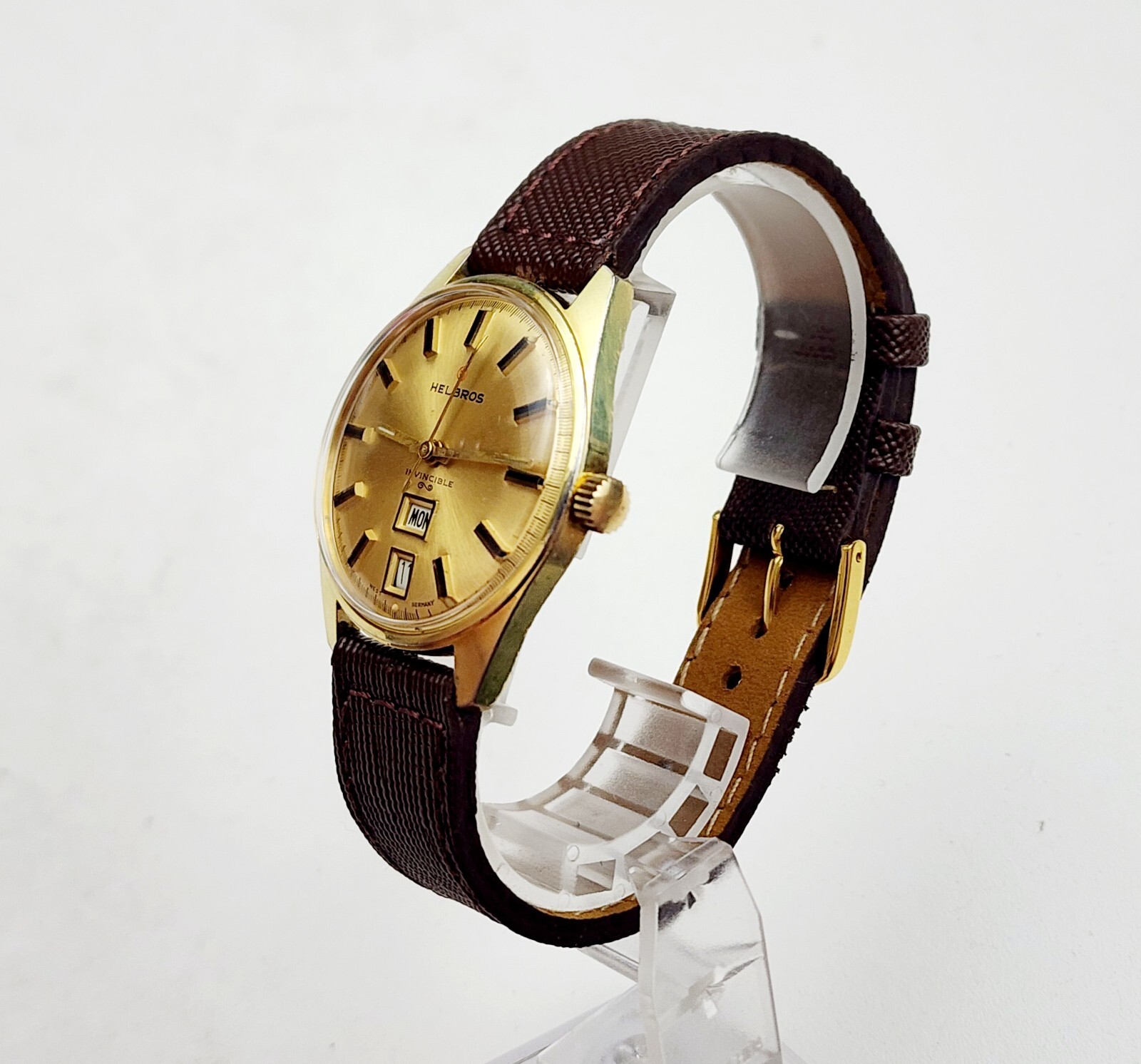 Men’s WEST GERMANY Vintage 70’s Watch HELBROS Cal.PUW 460. Manual Wind