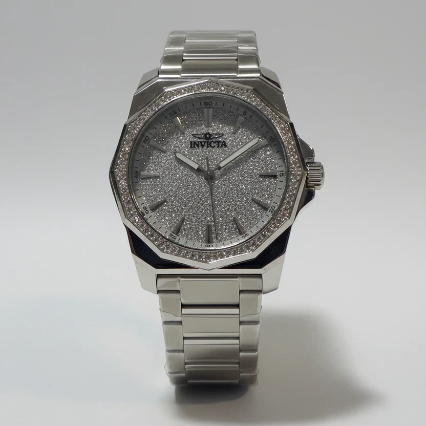 Invicta Speedway 49125 Men 42mm Quartz Silver Dial Stainless Steel Dress Watch