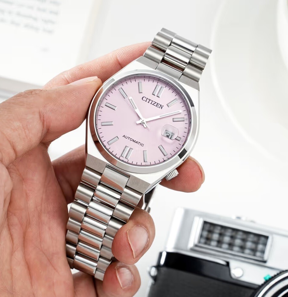Citizen X Pantone Limited Color Automatic Watch Dreamy Pink NJ0158-89X