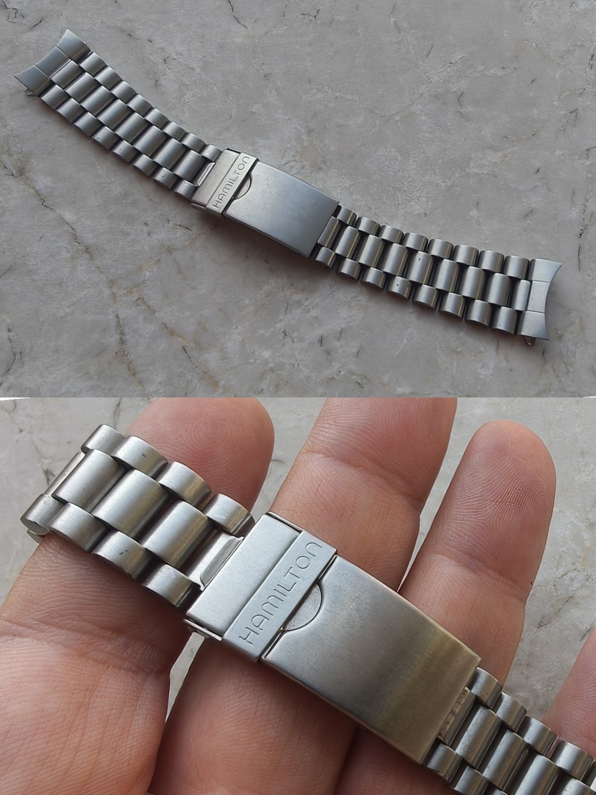 90s HAMILTON VINTAGE WATCH STEEL BRACELET BRACELET WATCHES CHRONOGRAPH 20mm