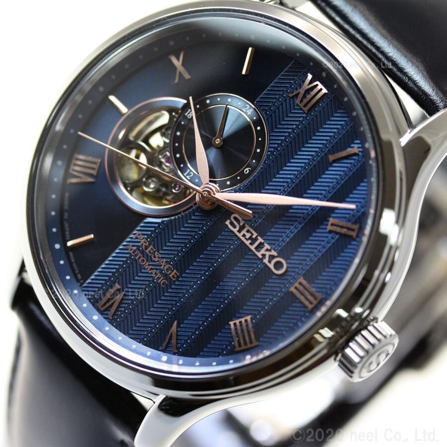 SEIKO PRESAGE Basic SARY187 Blue Automatic See-through Back Men’s Watch New F/S