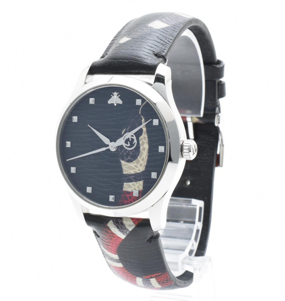 GUCCI G-Timeless Snake Bee 126.4 YA1264007A Black Quartz Men’s Watch