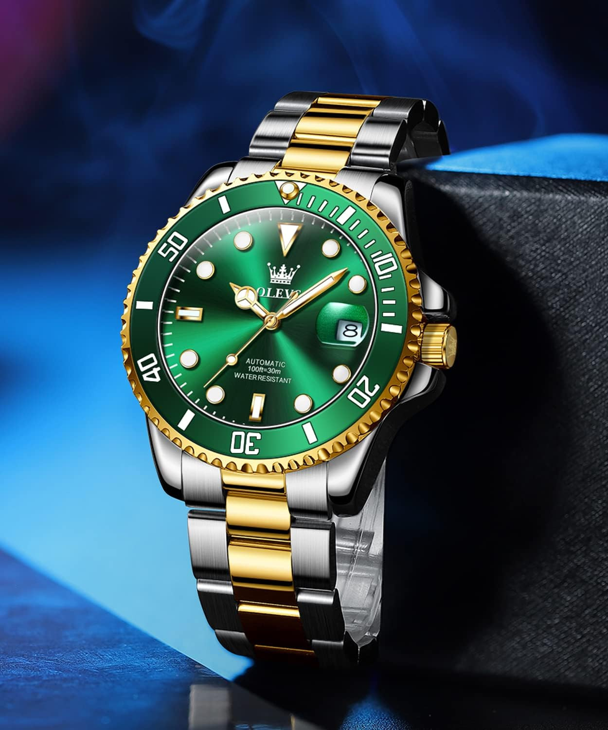 Luxury Men’s Automatic Waterproof Watch – Big Face & Luminous Features